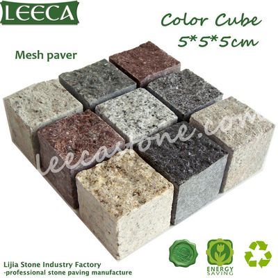 Cobblestone mat color cube mesh paver - LEECA - The ...