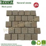 Natural red porphyry cobblestone mat paving slabs