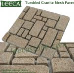 Beige yellow granite french pattern stone paving