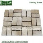 Plaza project herringbone paver stone step