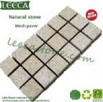 Bush hammered natural stone oblong paving