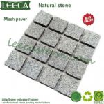 Leeca black basalt mesh paver stone paving