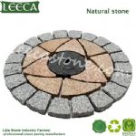 Garden stone round paver stone mesh back paver