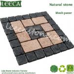 Garden stone round paver stone mesh back paver