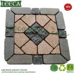 Round paver stone cobblestone mat granite paving