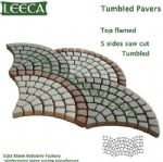 Strata rock fan shape paving granite paver