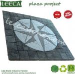 Landscape edging star compass plaza decorative stone