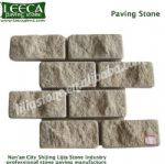 Interlocking ledge rock granite cobblestone mat