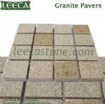 Jordan yellow granite bush hammered mesh paver