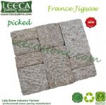 Granite color cube french pattern paving