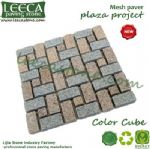 Permeable cobble system french pattern cobblestone mat