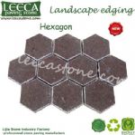 Yellow granite stone flower hexagon paver