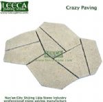 G603 Chinese white flower crazy paving different kind of stone