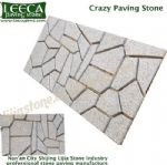 G603 Chinese white flower crazy paving different kind of stone