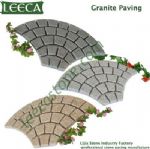 Euro fan granite mesh paver top flamed tumbled