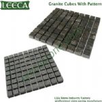Granite cubes with pattern black natural stone for driveway