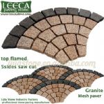 Amber color granite mesh stone pavement tiles
