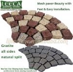 Amber color granite mesh stone pavement tiles