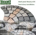 Mixcolor granite mesh paver permeable cobble system