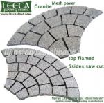 Mixcolor granite mesh paver permeable cobble system