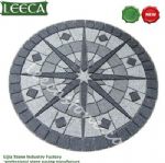 Garden landscape star compass granite paver