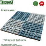 Riyadh yellow and dark gray granite paver mesh stone