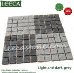 Riyadh yellow and dark gray granite paver mesh stone