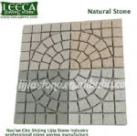 Riyadh yellow and dark gray granite paver mesh stone