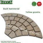 Light gray granite G603 fan-shaped mesh paver