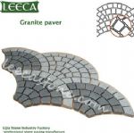 Top natural paver dark gray granite stone paving