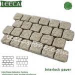 Misty yellow granite cobble interlocking paver