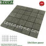 Antique gray paver modular cobblestone paving
