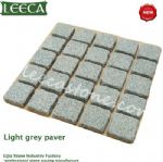Light grey paver modular cobblestone paving