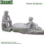 Decorative stone sculpture granite chess table