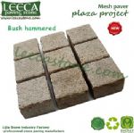 Red porfido square paver landscape stone mat