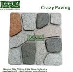 Yellow and light gray granite crazy paver moulds for paving stones