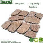 Yellow and light gray granite crazy paver moulds for paving stones