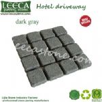 G654 dark gray granite tumbled mesh paver