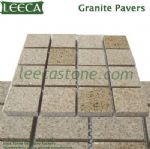 G654 dark gray granite tumbled mesh paver