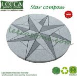 Chinese grey granite star compass  paving stone circle 