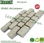 Interlocking basalt paver flagstone mat mesh stone tile