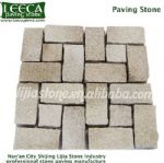 Multicolor porphyry fishbone paver landscape stones