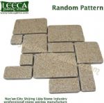 French pattern dark gray granite garden path tiles
