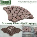 Fan shaped Pink granite floor tile