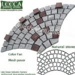 Fan cobbles,fan shaped stone tile,mesh stone