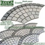 Fan cobbles,fan shaped stone tile,mesh stone