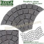 Fan cobbles,fan shaped stone tile,mesh stone