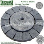 Water feature,round stone paving,paver art