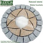 Water feature,round stone paving,paver art