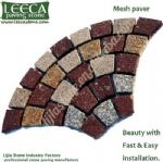 Red porphyry paving stone,stone by nature,mesh paver